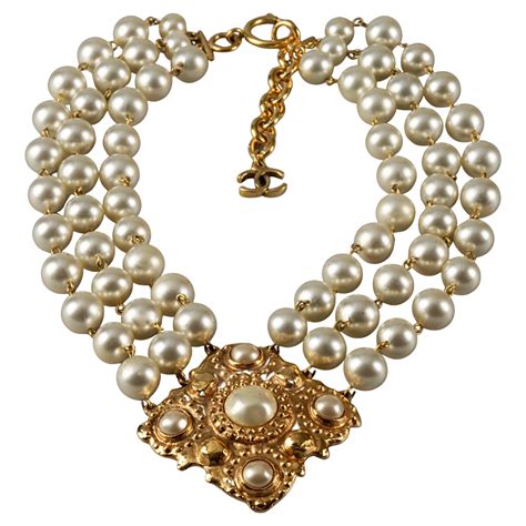 chanel multi strand pearl necklace 1930|Chanel Multi Strand Pearl Necklace .